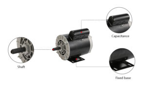 1 hp (0.75 kW) Air Compressor Motor 115/230V 5/8 Shaft