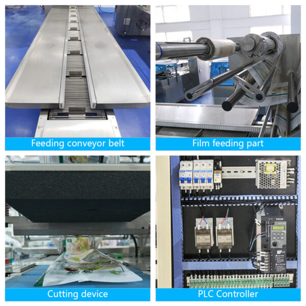 ‌Industrial Horizontal Pillow Packing Machine Automated Food & Non-Food Pouch Sealing System - Image 2
