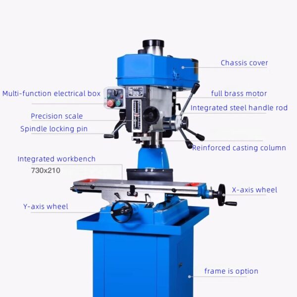 32mm Vertical Manual Milling And Drilling Machine SCJMDM32 Series - Image 2