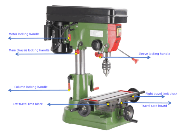 16mm Small M‌anual Drilling And Milling Machine SCJBMD Series - Image 3