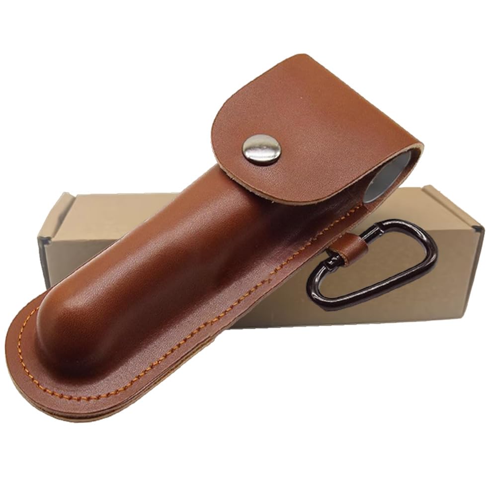 Bushcraft Gear Hand Auger Wood Drill,Made of Quality Hardened Oxidized Steel Materials Manual Hole Maker Multitool with Leather Case Camping Brown - Image 4