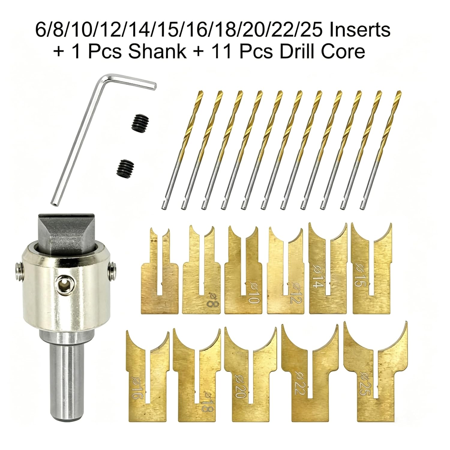 SOCOJE 24PCS Wooden Bead Maker Beads Drill Bit, 6-25mm Ball Blade Milling Cutter Set Kit Drill Wood Electric Beads Tools Maker Bit Carbide Woodworking - Image 3