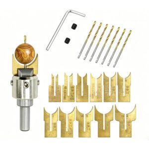 SOCOJE 24PCS Wooden Bead Maker Beads Drill Bit, 6-25mm Ball Blade Milling Cutter Set Kit Drill Wood Electric Beads Tools Maker Bit Carbide Woodworking